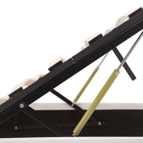 Hydraulisk opbevaringsseng 100 x 200 cm kunstlæder hvid