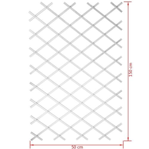haveespalier 50x150 cm PVC hvid 6040701