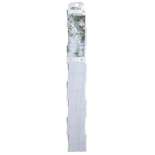 haveespalier 100x200 cm PVC hvid 6040703