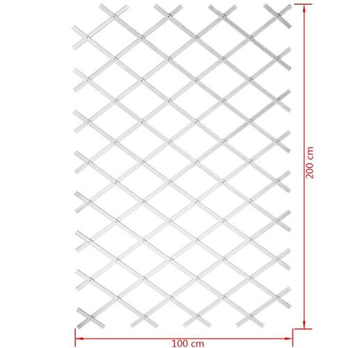 haveespalier 100x200 cm PVC hvid 6040703