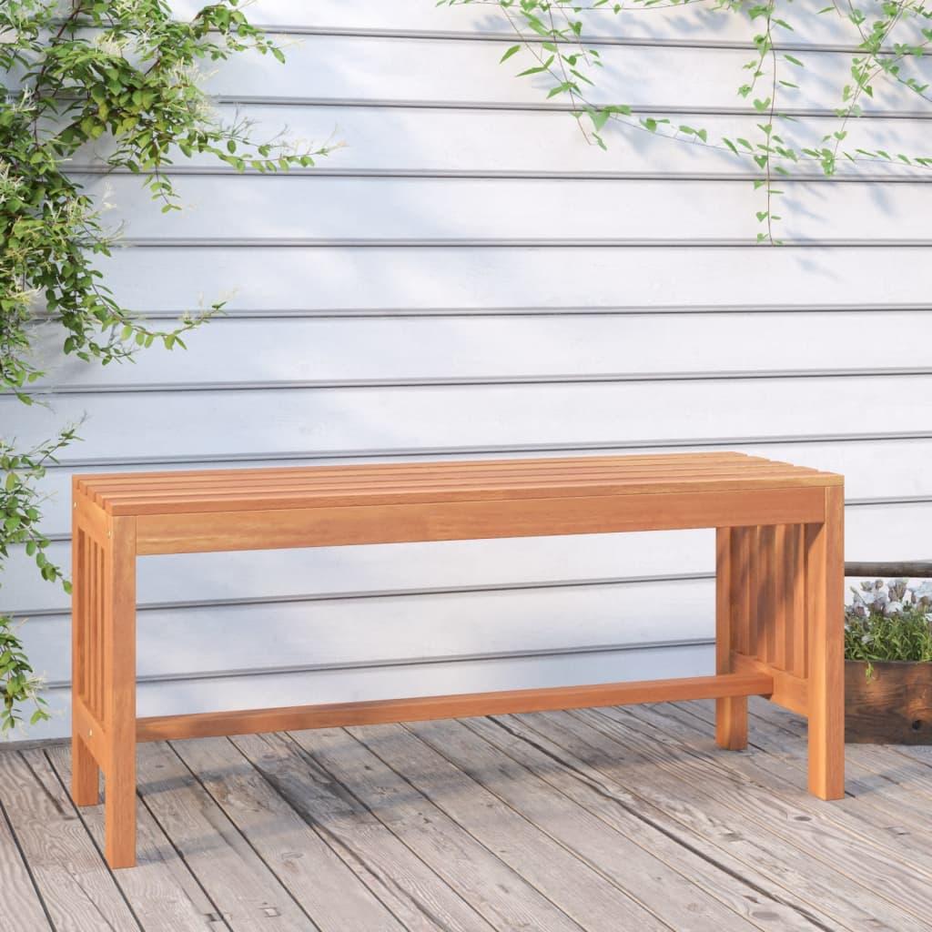 Havebænk 110 Cm Massivt Eukalyptustræ - 110 x 35 x 45 cm
