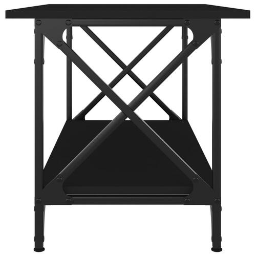 Sofabord 80x45x45 cm konstrueret træ og jern sort