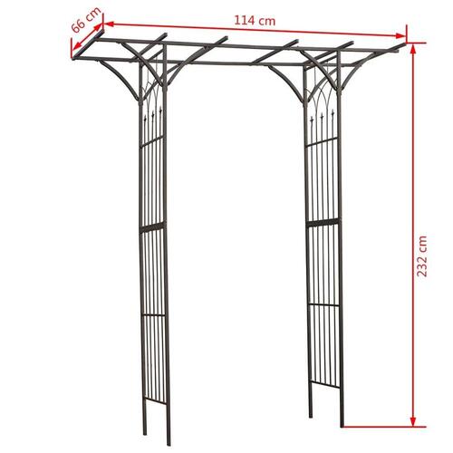 havebue 114 x 66 x 232 cm metal sort