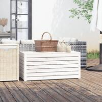 Havekasse 101x50,5x46,5 cm massivt fyrretræ hvid