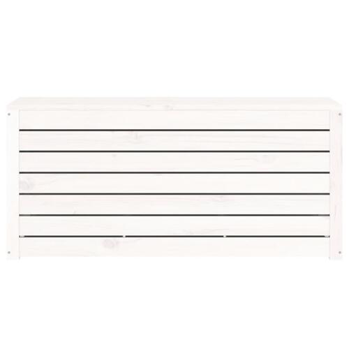 Havekasse 101x50,5x46,5 cm massivt fyrretræ hvid