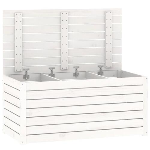 Havekasse 101x50,5x46,5 cm massivt fyrretræ hvid