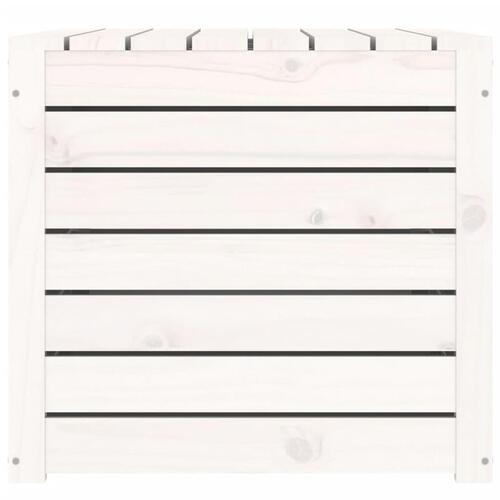 Havekasse 101x50,5x46,5 cm massivt fyrretræ hvid
