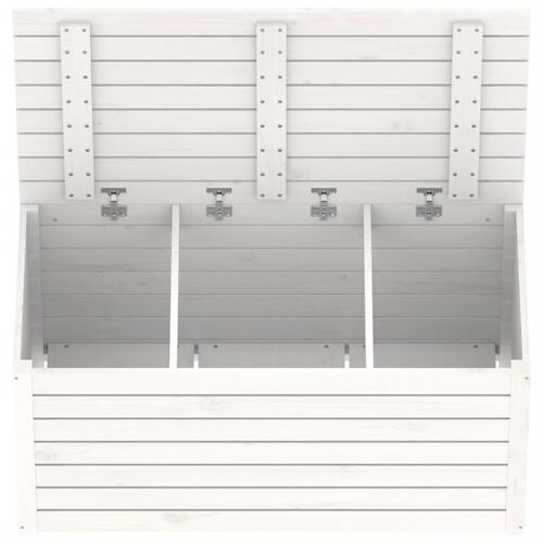 Havekasse 101x50,5x46,5 cm massivt fyrretræ hvid