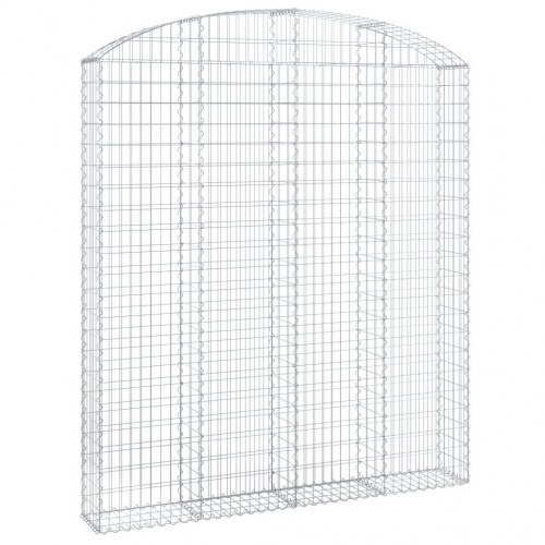 Buet gabionkurv 200x30x220/240 cm galvaniseret jern