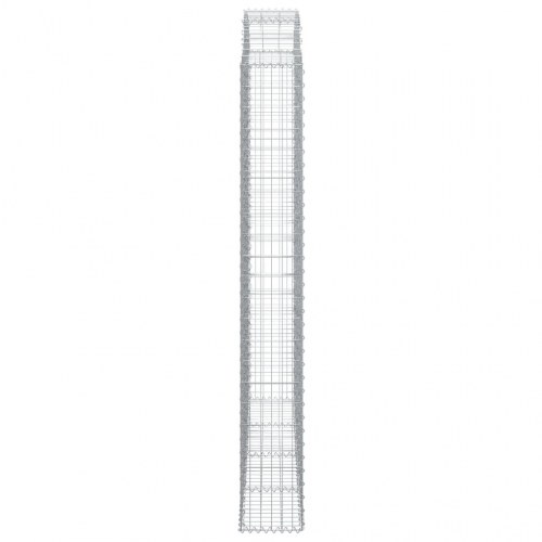 Buet gabionkurv 200x30x220/240 cm galvaniseret jern