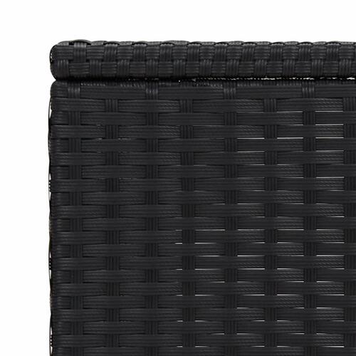 Sidebord 40x35x60 cm C-formet polyrattan sort