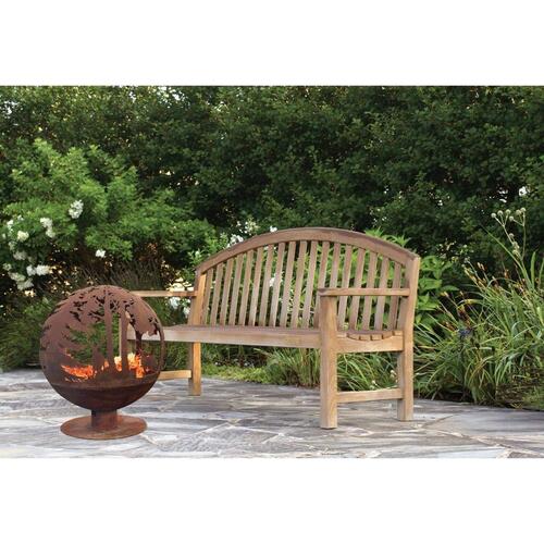 Esschert Design laserudskåret ildsted 57,5 x 57 x 66 cm rustfarvet FF261
