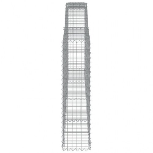 Buede gabionkurve - 10 stk. 400×30×120/140 cm i galvaniseret jern