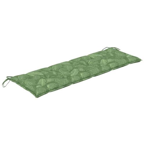 Hynde til havebænk 150x50x7 cm oxfordstof bladmønster