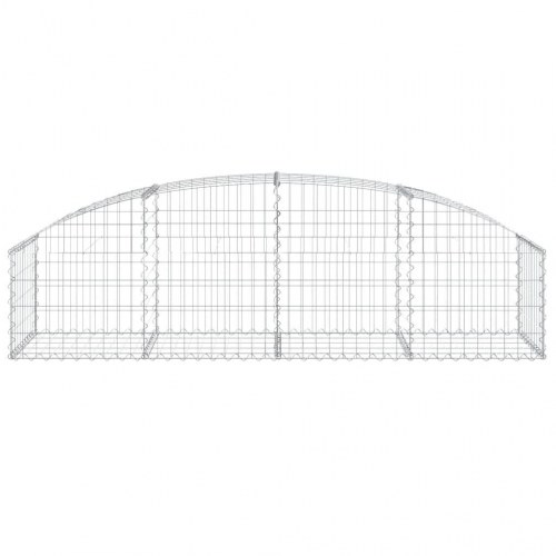 Buet gabionkurv 200×50×40/60 cm - galvaniseret jern