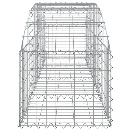 Buet gabionkurv 200×50×40/60 cm - galvaniseret jern