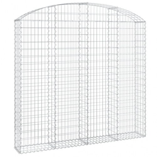 Buet gabionkurv 200x30x180/200 cm galvaniseret jern