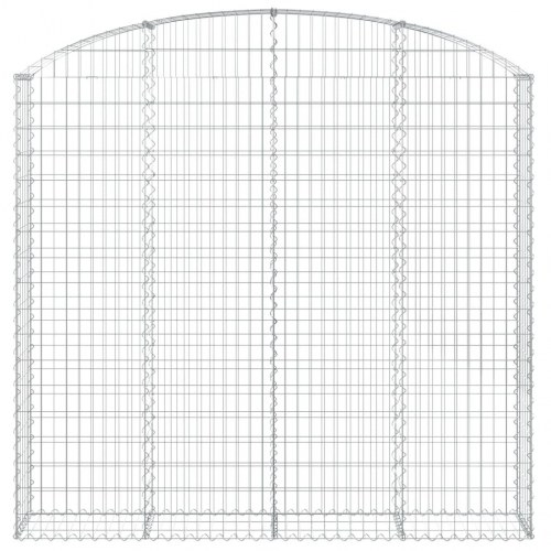 Buet gabionkurv 200x30x180/200 cm galvaniseret jern