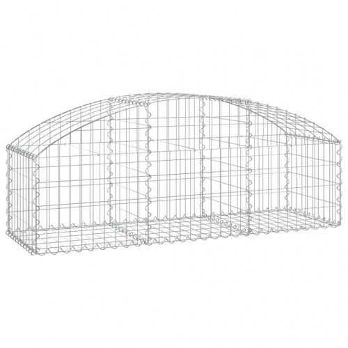 Buet gabionkurv 150×50×40/60 cm i galvaniseret jern
