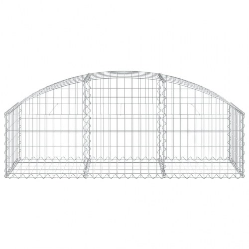 Buet gabionkurv 150×50×40/60 cm i galvaniseret jern