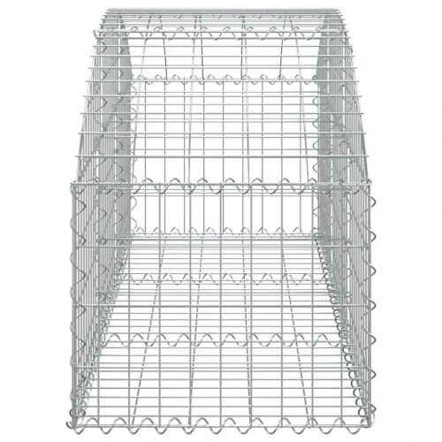 Buet gabionkurv 150×50×40/60 cm i galvaniseret jern