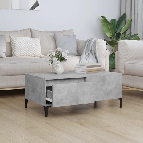 Sofabord 90x50x36,5 cm konstrueret træ betongrå