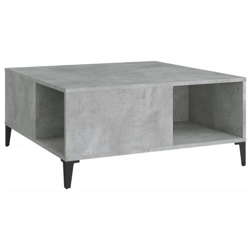 Sofabord 80x80x36,5 cm konstrueret træ betongrå