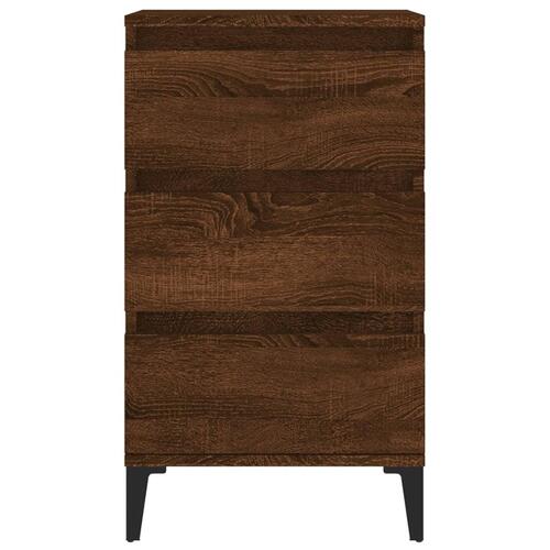 Sengebord 40x35x70 cm konstrueret træ brun egetræsfarve
