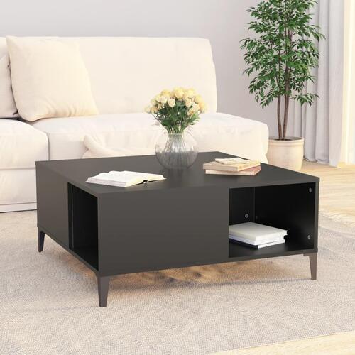 Sofabord 80x80x36,5 cm konstrueret træ sort