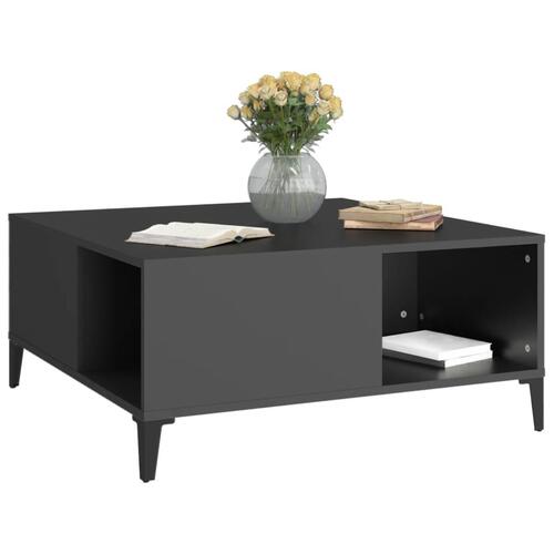 Sofabord 80x80x36,5 cm konstrueret træ sort