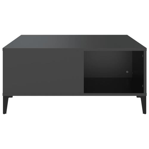Sofabord 80x80x36,5 cm konstrueret træ sort