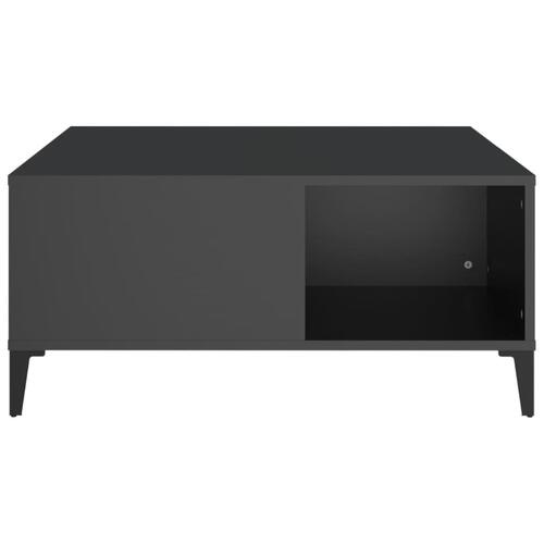 Sofabord 80x80x36,5 cm konstrueret træ sort