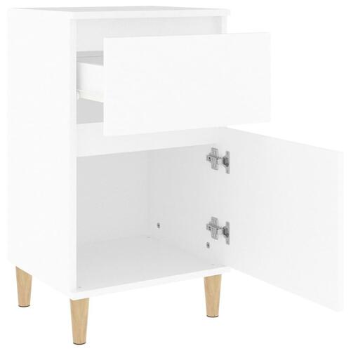Sengeborde 2 stk. 40x35x70 cm hvid