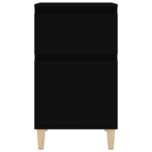 Sengeborde 2 stk. 40x35x70 cm sort