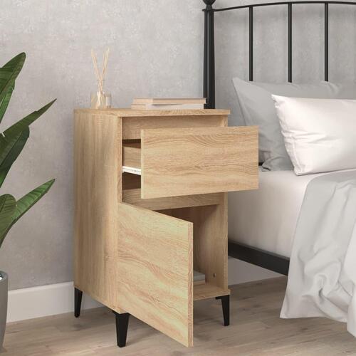 Sengeborde 2 stk. 40x35x70 cm sonoma-eg