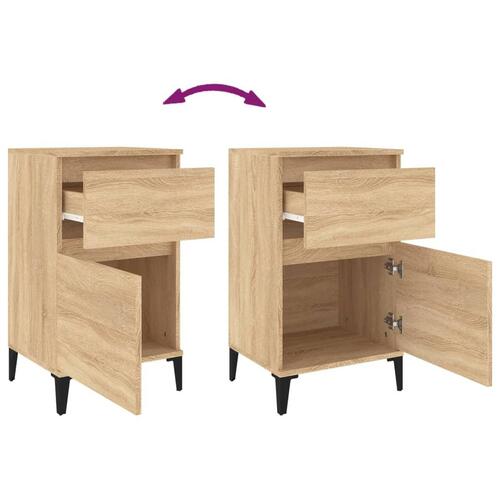 Sengeborde 2 stk. 40x35x70 cm sonoma-eg