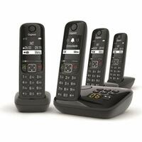 Trådløs telefon Gigaset AS690A Quattro Sort