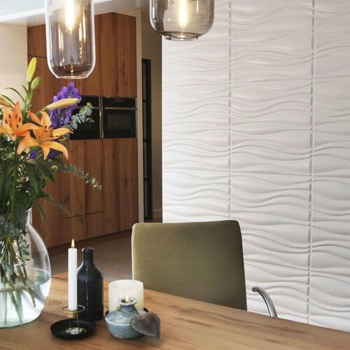 WallArt 3D vægpaneler med Waves 12 stk. GA-WA04