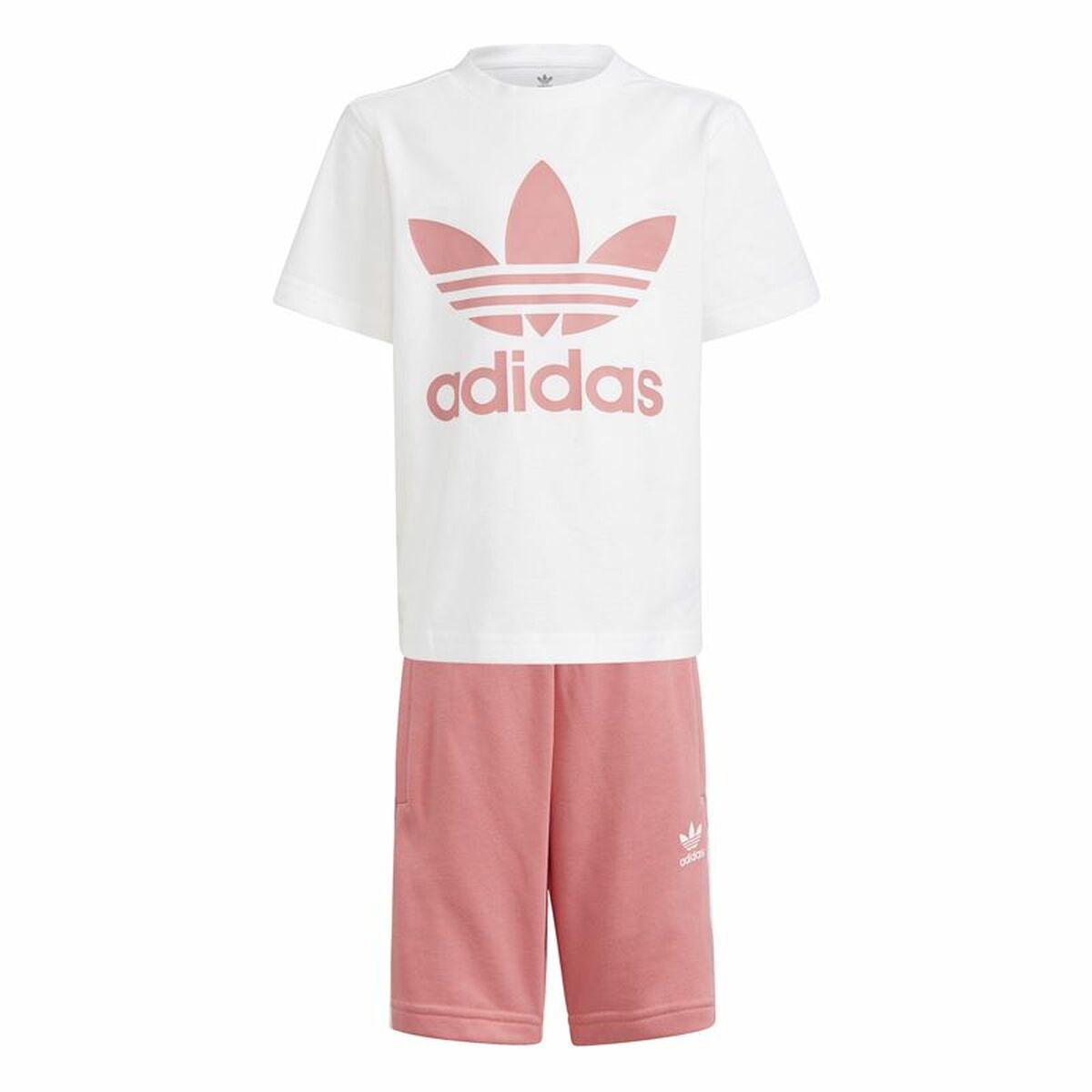 Sportstøj til Børn Adidas Trifolio Hvid 7-8 år