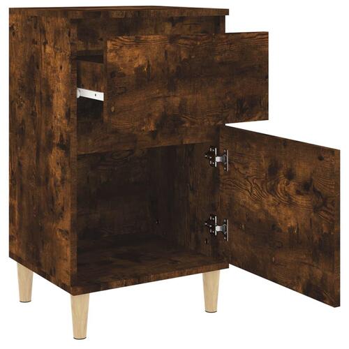 Sengeborde 2 stk. 40x35x70 cm røget egetræsfarve
