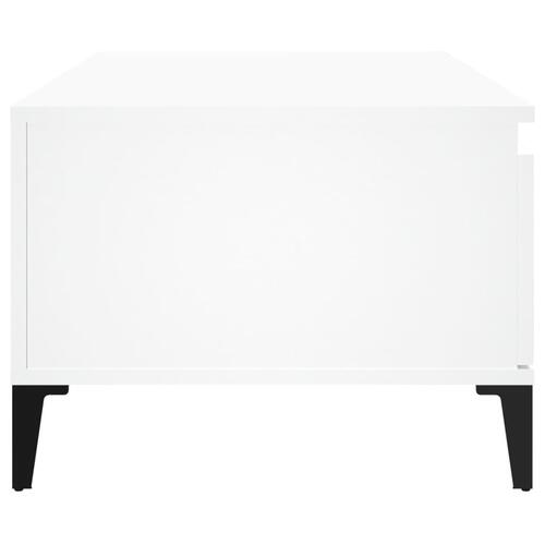 Sofabord 90x50x36,5 cm konstrueret træ hvid
