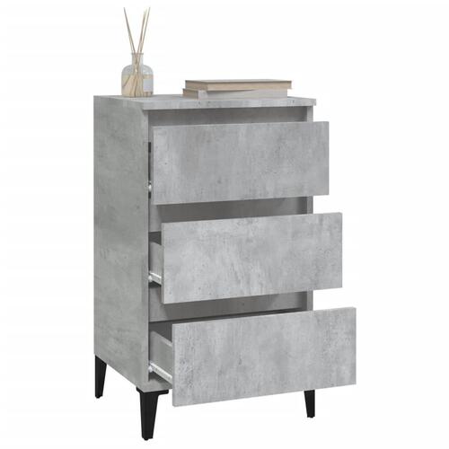 Sengebord 40x35x70 cm konstrueret træ betongrå