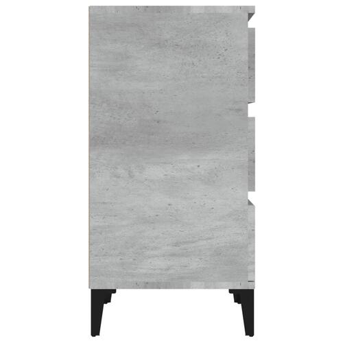 Sengebord 40x35x70 cm konstrueret træ betongrå