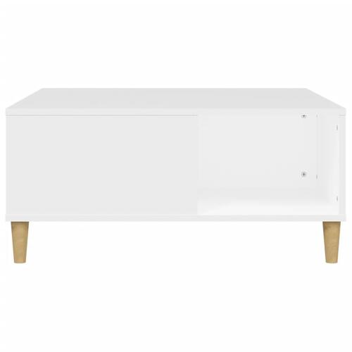 Sofabord 80x80x36,5 cm konstrueret træ hvid