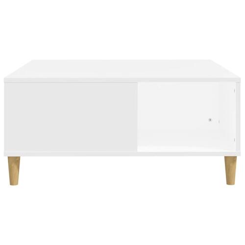 Sofabord 80x80x36,5 cm konstrueret træ hvid