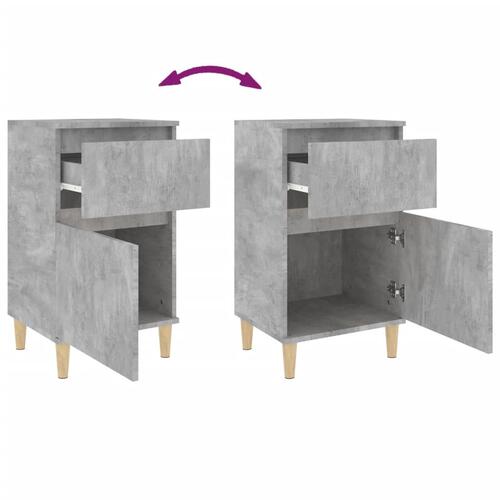 Sengebord 40x35x70 cm betongrå