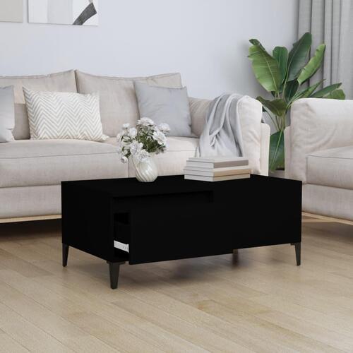Sofabord 90x50x36,5 cm konstrueret træ sort