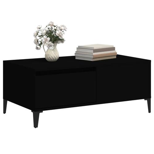 Sofabord 90x50x36,5 cm konstrueret træ sort