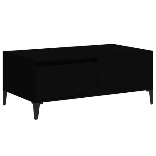 Sofabord 90x50x36,5 cm konstrueret træ sort