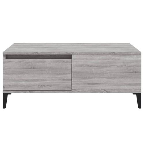 Sofabord 90x50x36,5 cm konstrueret træ grå sonoma-eg